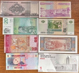 Lot 20 New UNC Banknotes from all over the World (L1)