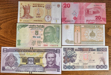 Lot 20 New UNC Banknotes from all over the World (L1)