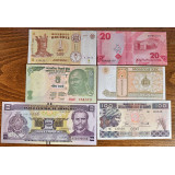 Lote 20 billetes Nuevos UNC de todo el Mundo (L1)
