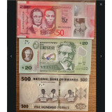 Lot 20 billets Neufs UNC du monde entier (L1)